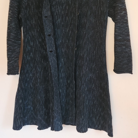 Style & Co Blue Button Front Sweater cardigan womens size medium - Picture 6 of 13